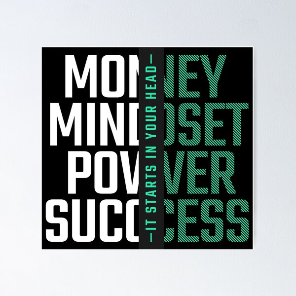 Item preview, Money Mindset – Bold Success Quote for Hustlers & Doers designed and sold by Brandrous.