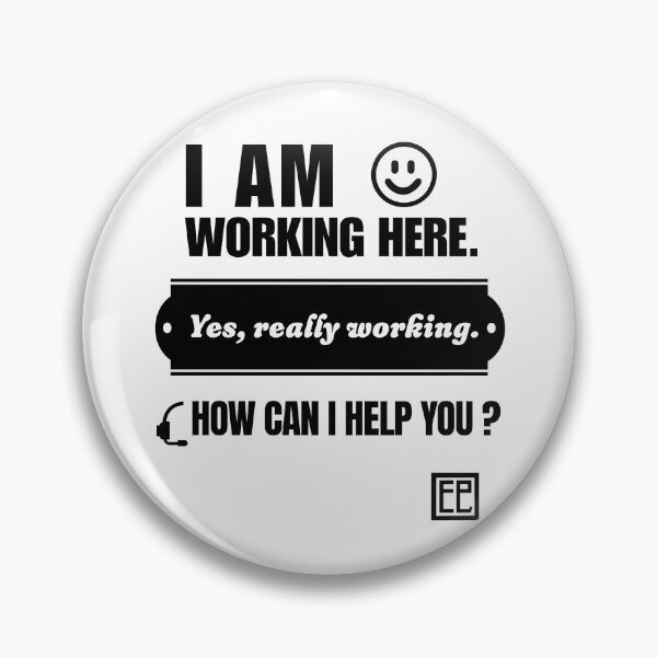 Item preview, I am working here. How can I help you? (black font version) designed and sold by EmilieLeeKimArt.