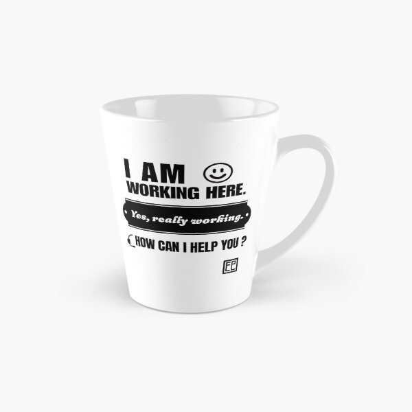 Item preview, I am working here. How can I help you? (black font version) designed and sold by EmilieLeeKimArt.