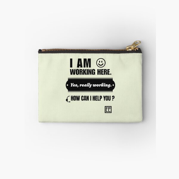Item preview, I am working here. How can I help you? (black font version) designed and sold by EmilieLeeKimArt.
