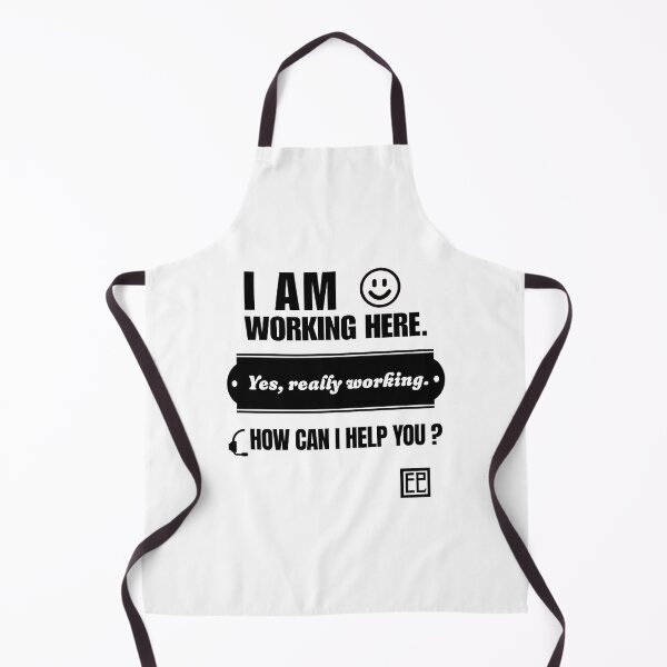 Item preview, I am working here. How can I help you? (black font version) designed and sold by EmilieLeeKimArt.