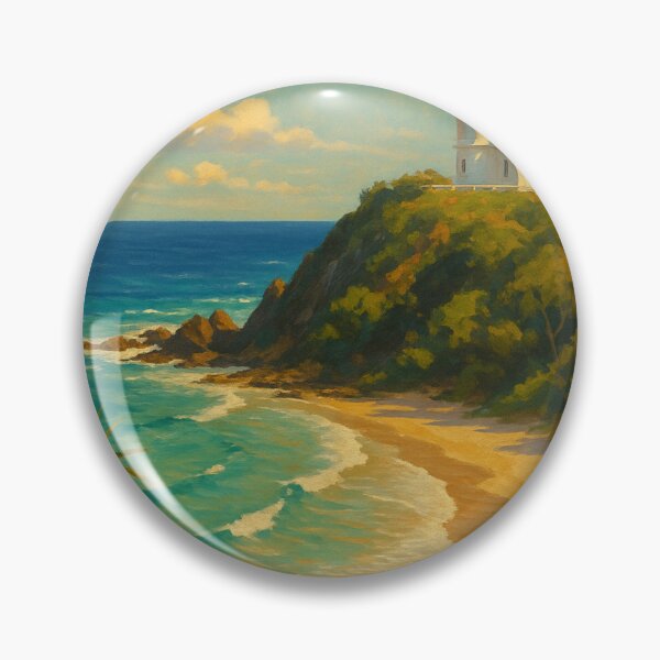 Item preview, Byron Bay Lighthouse Coastline – Ocean Sunset View designed and sold by Aryabek.