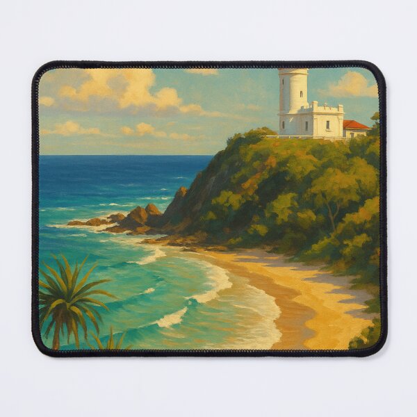 Item preview, Byron Bay Lighthouse Coastline – Ocean Sunset View designed and sold by Aryabek.
