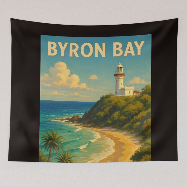 Item preview, Byron Bay Lighthouse Coastline – Ocean Sunset View designed and sold by Aryabek.
