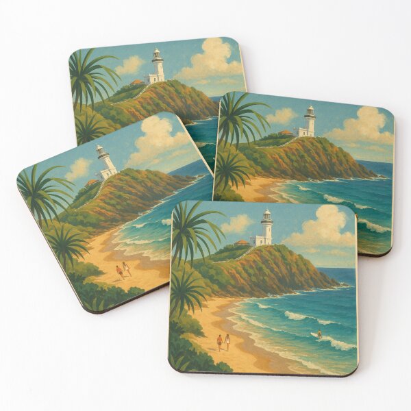 Item preview, Byron Bay Surf and Lighthouse – Coastal Paradise designed and sold by Aryabek.