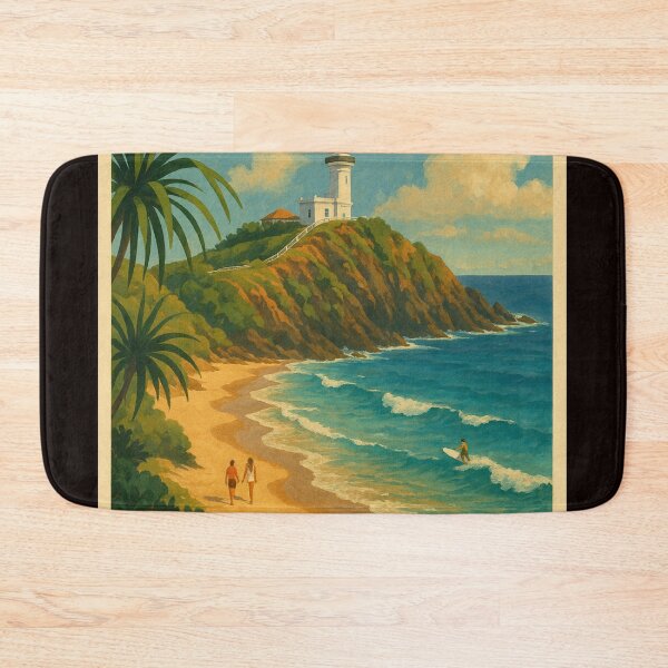 Item preview, Byron Bay Surf and Lighthouse – Coastal Paradise designed and sold by Aryabek.
