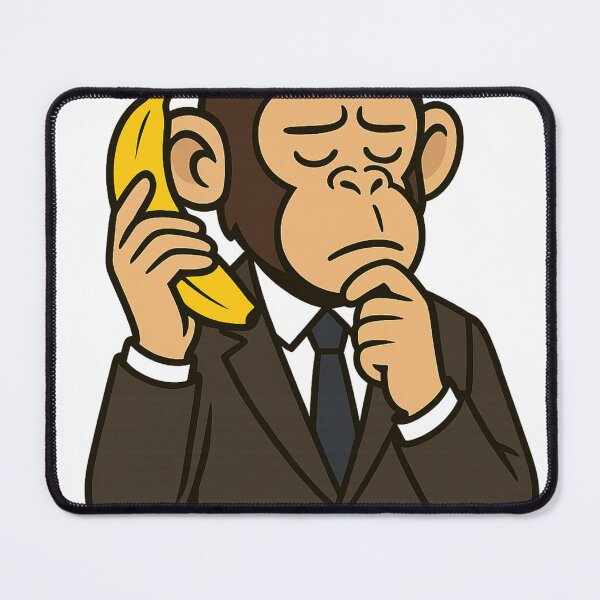 Item preview, Monkey Thinker – Banana Call from the Boardroom designed and sold by VIBE CRAFT STUDIO.
