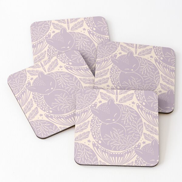 Item preview, Copy of Folk cat sleeping in a flower - soft lilac purple designed and sold by OzdeBayer.
