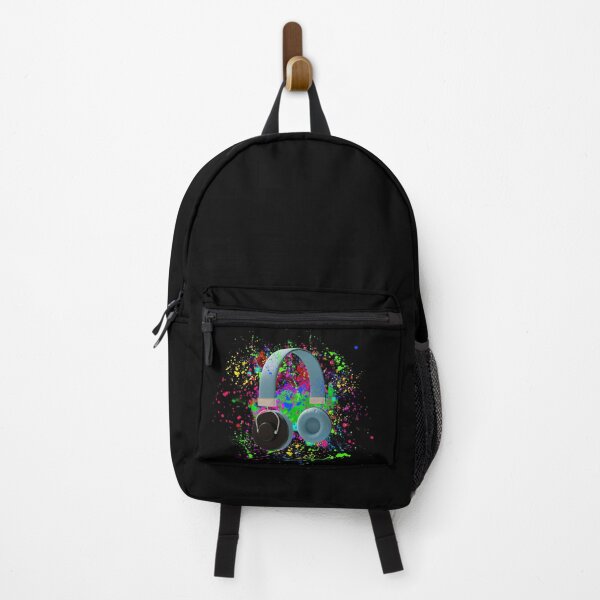 Item preview, 3D wireless blue headphones and splashes of colorful paint designed and sold by EchoOfSilence.