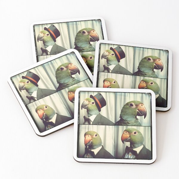 Item preview, Parrot In Suit – Quirky Animal Photobooth designed and sold by RockFireMerch.