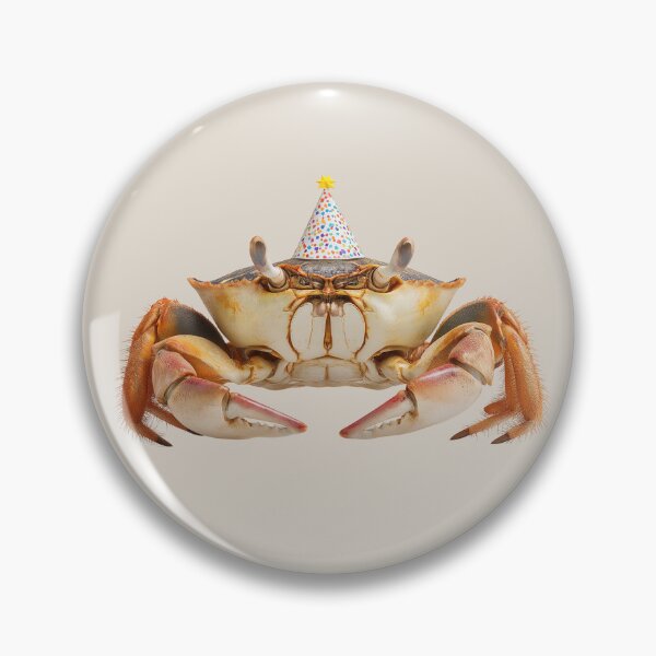 Item preview, Cute Crab with Party Hat Birthday Celebration designed and sold by LazyOwlStore.