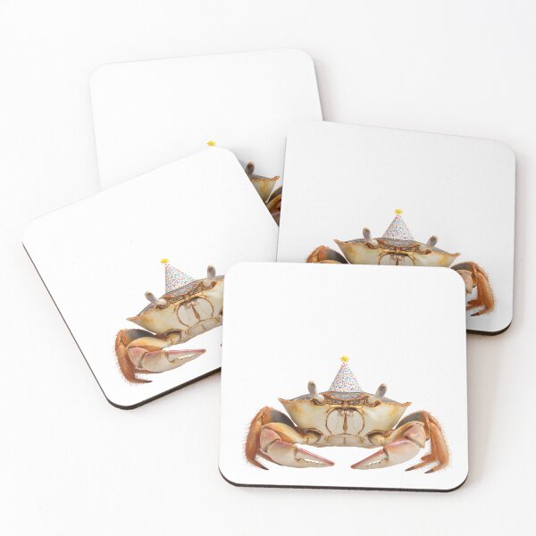 Item preview, Cute Crab with Party Hat Birthday Celebration designed and sold by LazyOwlStore.