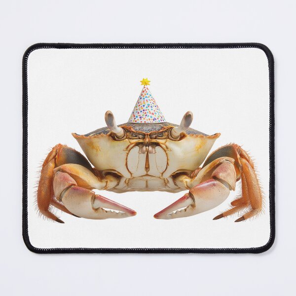 Item preview, Cute Crab with Party Hat Birthday Celebration designed and sold by LazyOwlStore.