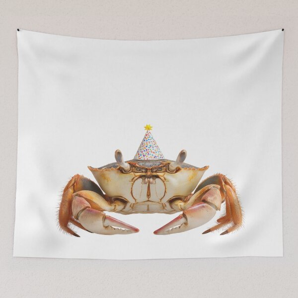 Item preview, Cute Crab with Party Hat Birthday Celebration designed and sold by LazyOwlStore.