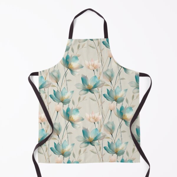 Item preview, Whispering Lotus – Soft Aqua and Blush Floral Elegance designed and sold by Moisky Patterns.