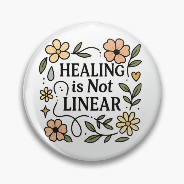 Item preview, Healing Is Not Linear | Gentle Mental Health Reminder Design | Self-Care Quote for Growth & Emotional Wellness designed and sold by Memorph.