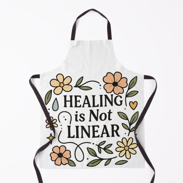 Item preview, Healing Is Not Linear | Gentle Mental Health Reminder Design | Self-Care Quote for Growth & Emotional Wellness designed and sold by Memorph.