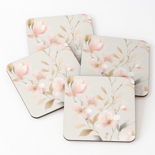 Item preview, Petal Serenade – Blush Magnolia Dance on Warm Ivory designed and sold by Moisky Patterns.