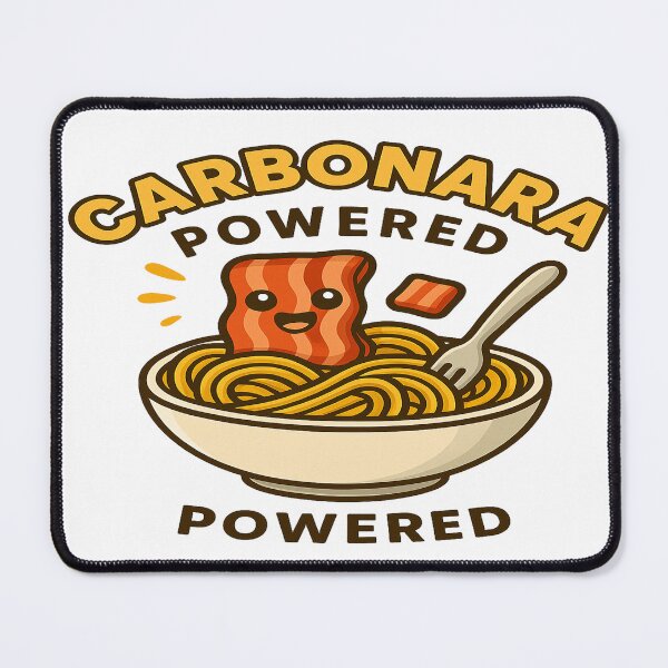 Item preview, Carbonara Powered – Funny Pasta Lover Design designed and sold by DonnyFoodGadget.