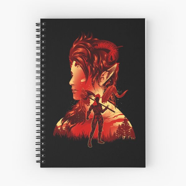 Item preview, Karlach - Barbarian Tiefling Silhouette Art Print designed and sold by Hypertwenty Designs.