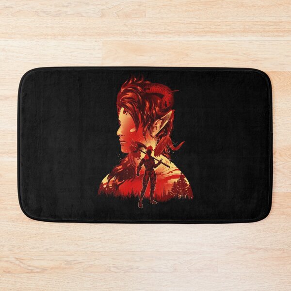 Item preview, Karlach - Barbarian Tiefling Silhouette Art Print designed and sold by Hypertwenty Designs.