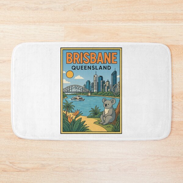 Item preview, Brisbane Queensland – Retro Travel Design designed and sold by Explore That City.