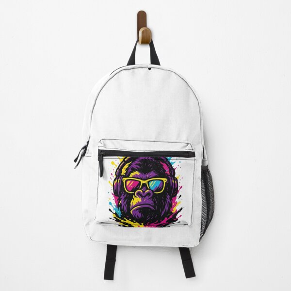 Item preview, Monkey Thinker – Graffiti DJ Gorilla in Neon Splash designed and sold by VIBE CRAFT STUDIO.