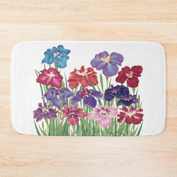 Item preview, Redesigned Vintage Japanese Iris Floral Art - Vibrant Watercolor Composition designed and sold by Starpuffdesign.