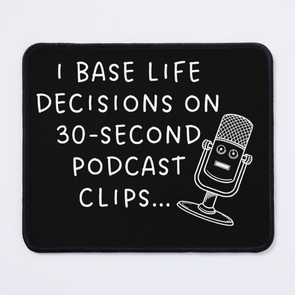 Item preview, 30-Second Podcast Life Coach (white logo for dark colours)– Funny Self-Help T-Shirt designed and sold by LowEffortLab5.