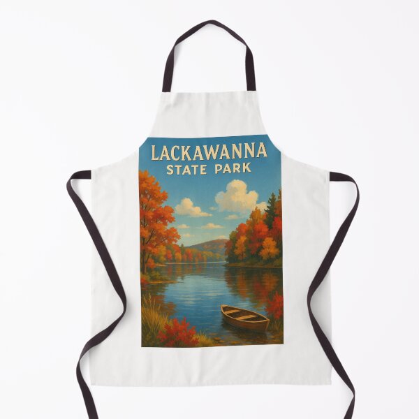 Item preview, Lackawanna Lake View – Autumn Canoe and Forest Colors designed and sold by Places On Earth.