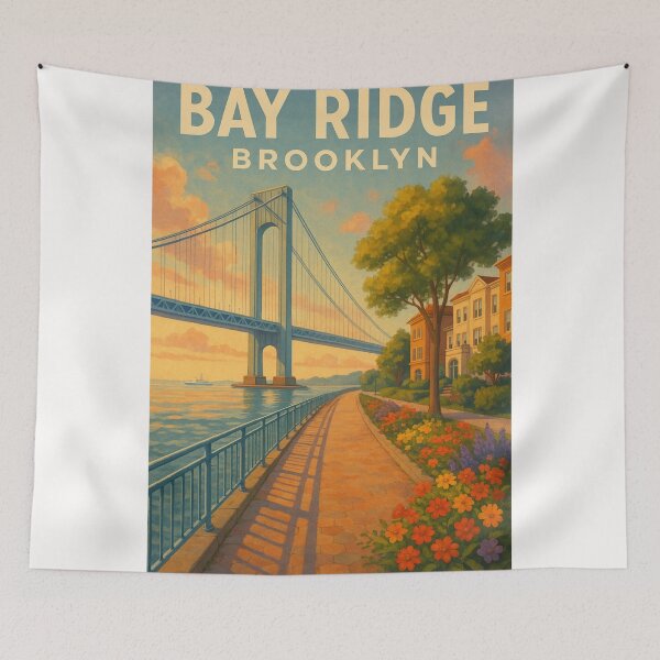 Item preview, Bay Ridge Brooklyn – Verrazzano Bridge Waterfront Path designed and sold by Places On Earth.
