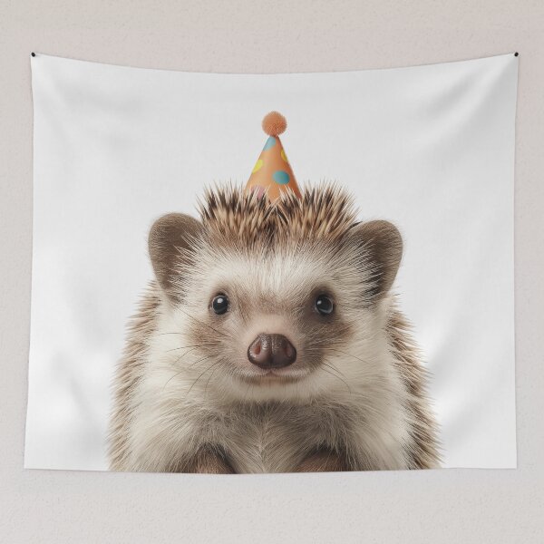 Item preview, Cute Hedgehog with Party Hat Birthday Celebration designed and sold by LazyOwlStore.