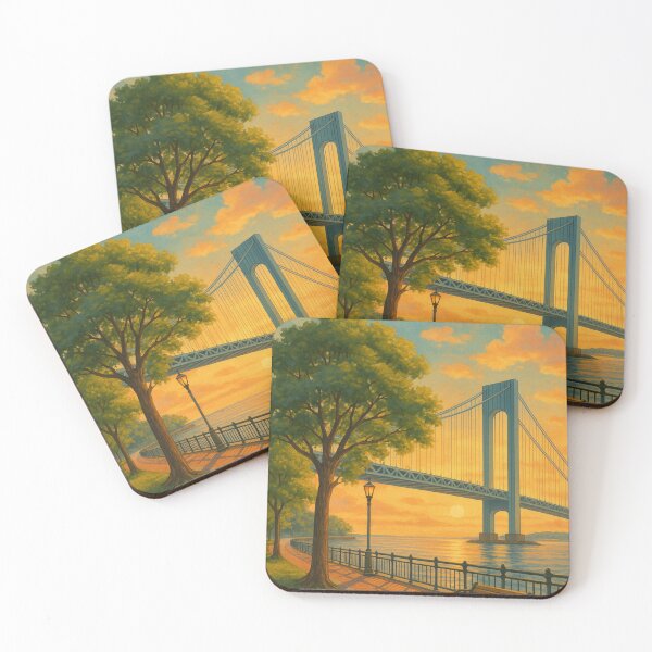 Item preview, Bay Ridge Sunset – Brooklyn Waterfront and Bridge Glow designed and sold by Places On Earth.