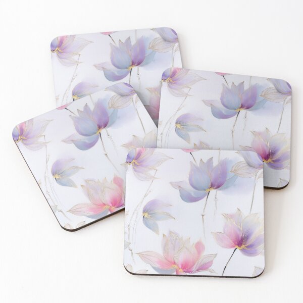 Item preview, Celestial Petals – Ethereal Lotus in Rose, Violet and Gold designed and sold by Moisky Patterns.