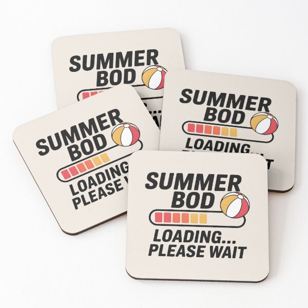 Item preview, Summer Bod Loading... Please Wait Funny Fitness Quote designed and sold by Jollys-ArtShop.
