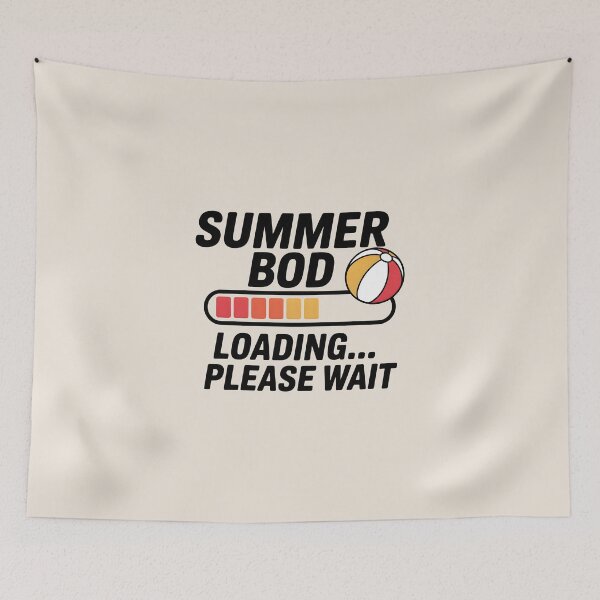 Item preview, Summer Bod Loading... Please Wait Funny Fitness Quote designed and sold by Jollys-ArtShop.