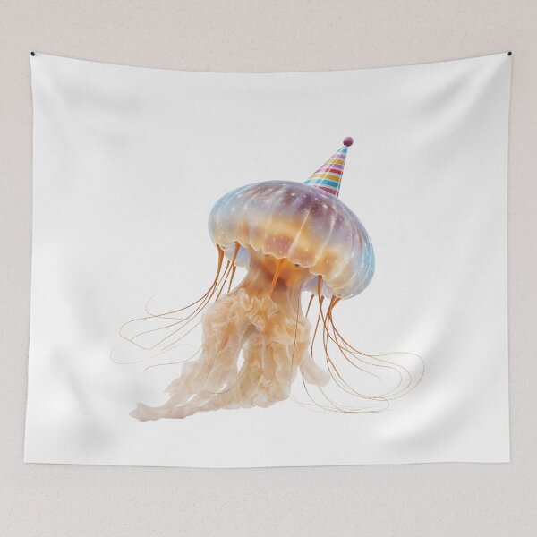 Item preview, Cute Jellyfish with Party Hat Birthday Celebration designed and sold by LazyOwlStore.