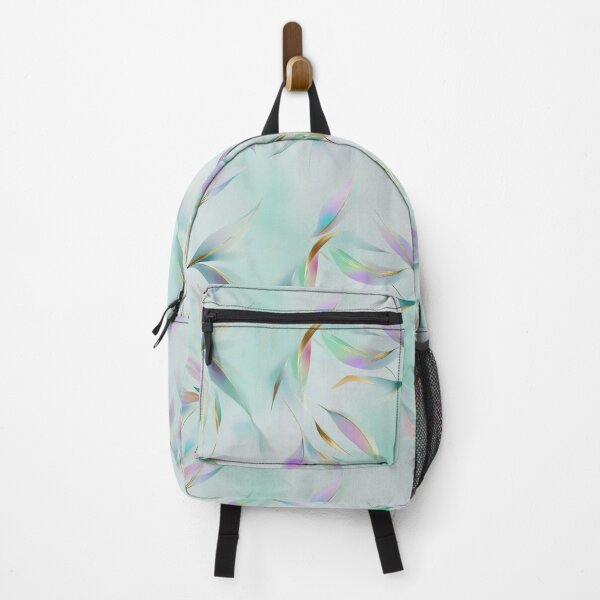 Item preview, Aurora Leaves – Iridescent Foliage on Soft Mint Mist designed and sold by Moisky Patterns.