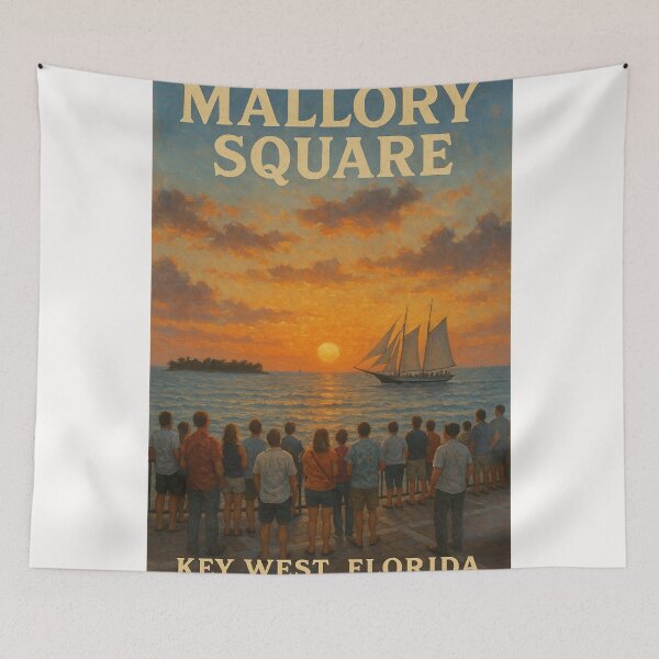 Item preview, Mallory Square Key West – Golden Horizon and Sailboat designed and sold by Places On Earth.