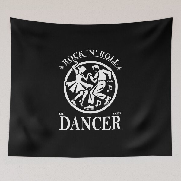 Item preview, Rock’n’Roll Dancer Vintage Design with Dancing Couple Silhouette designed and sold by RetroMaritalArt.