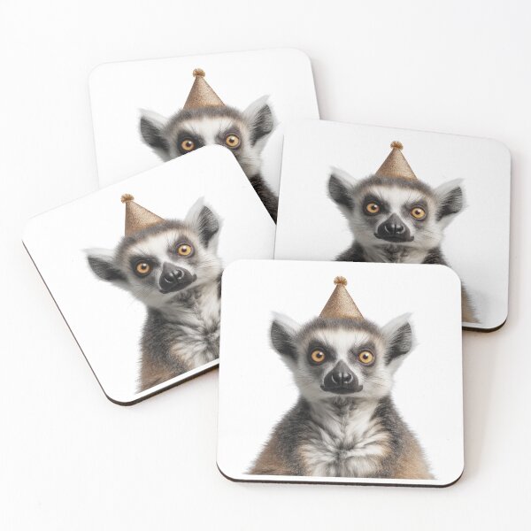 Item preview, Cute Lemur with Party Hat Birthday Celebration designed and sold by LazyOwlStore.