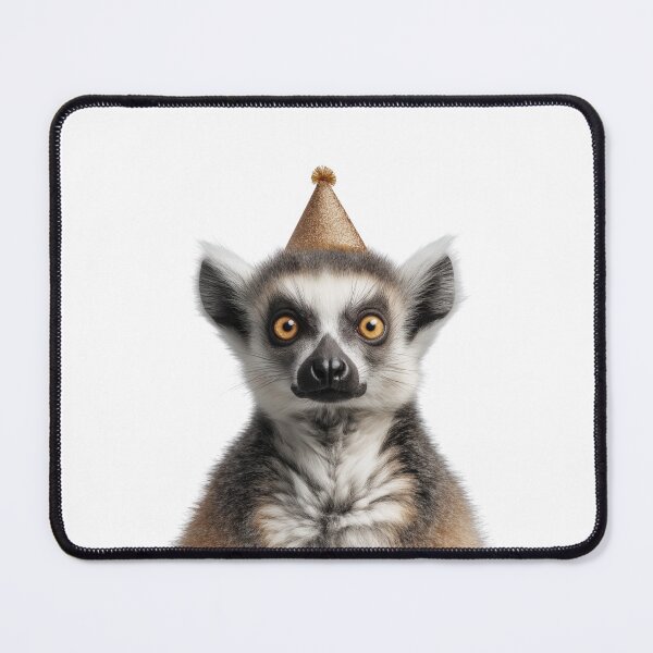 Item preview, Cute Lemur with Party Hat Birthday Celebration designed and sold by LazyOwlStore.