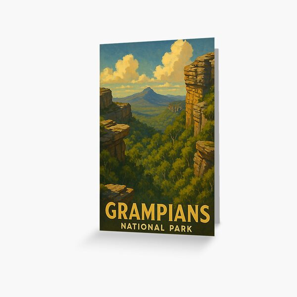 Item preview, Grampians Overlook – Mountain Ridges and Green Valley designed and sold by Places On Earth.