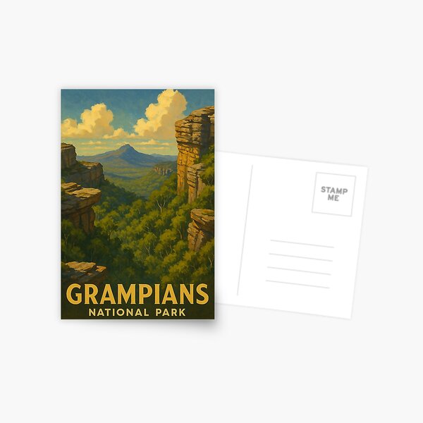 Item preview, Grampians Overlook – Mountain Ridges and Green Valley designed and sold by Places On Earth.