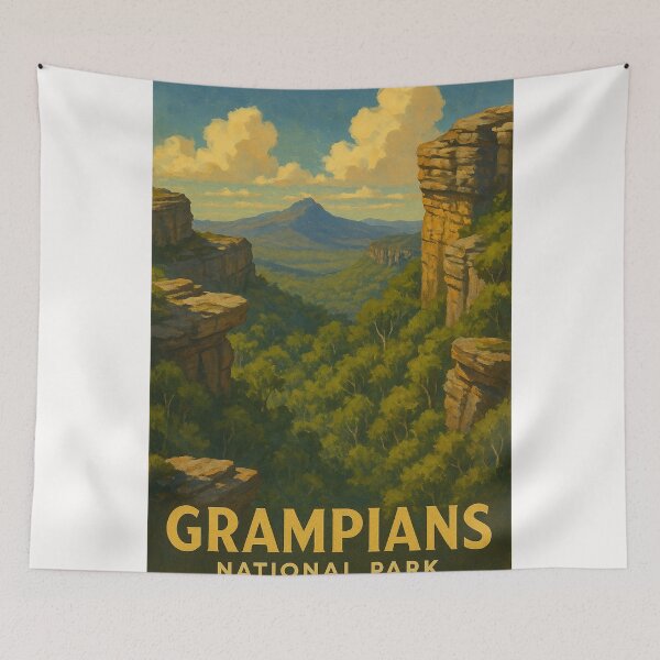 Item preview, Grampians Overlook – Mountain Ridges and Green Valley designed and sold by Places On Earth.