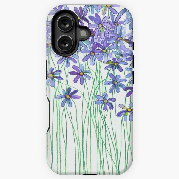 Item preview, Purple Daisies in Watercolor & Colored Pencil  designed and sold by micklyn.
