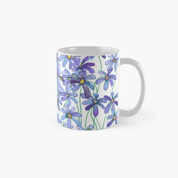 Item preview, Purple Daisies in Watercolor & Colored Pencil  designed and sold by micklyn.