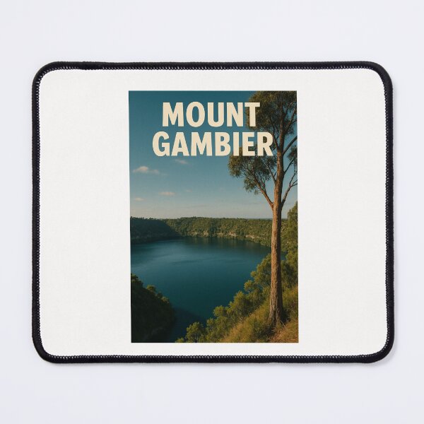 Item preview, Mount Gambier Lake Vista – Blue Crater and Tree Silhouette designed and sold by Places On Earth.