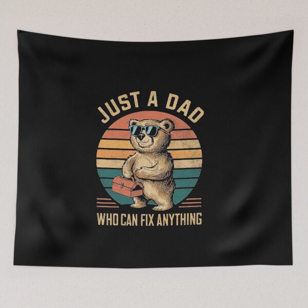 Item preview, Funny Dad Bear Design with Toolbox – Retro Fix Anything Theme designed and sold by love3617.