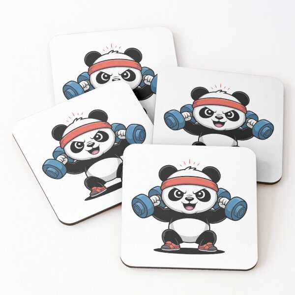 Item preview, Cute Weightlifting Panda – Funny Gym Animal Vector Design designed and sold by designedbyNil.